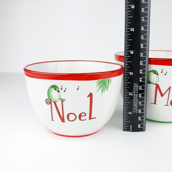 Everyday White Porcelain Merry Noel Nesting Bowls Replacements - Picture 4 of 15